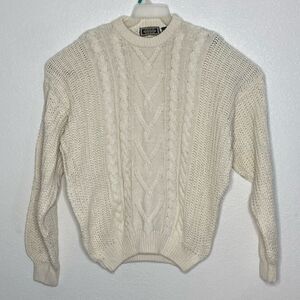 HUNTING HORN Ramie/Cotton Knitted Pullover Sweater Size L